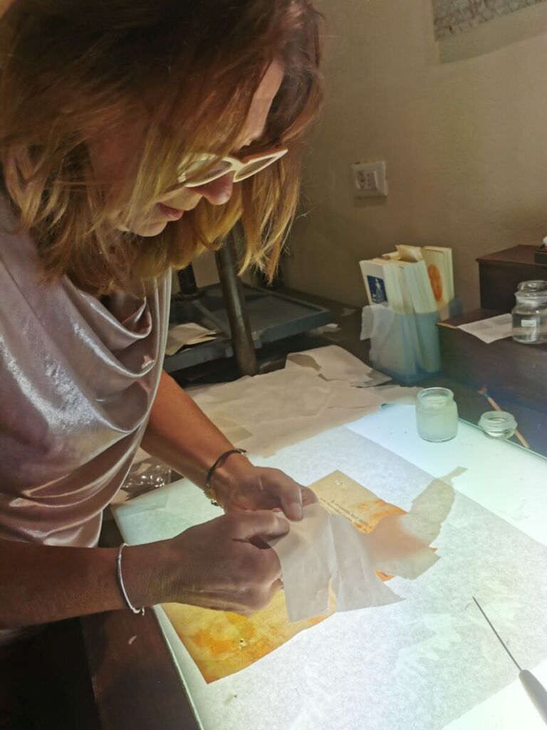 Silvia Gazzina al lavoro