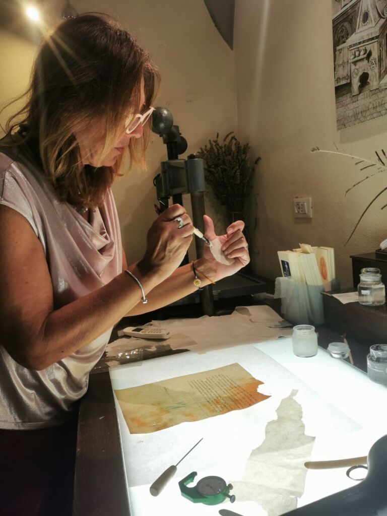 Silvia Gazzina al lavoro