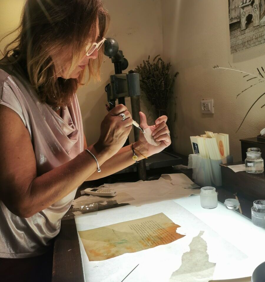 Silvia Gazzina al lavoro